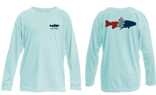 Youth Performance Fishing Shirts 50+uv Sun Protection -Reel Fishy Apparel S / Navy Hogfish S/S