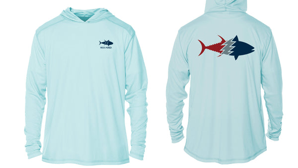 Hooded Long Sleeve Performance Sun Shirt - Tuna